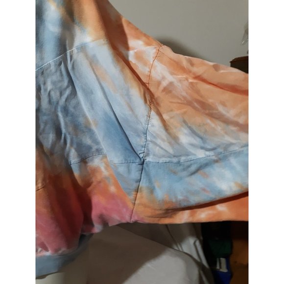 PINK BY VICTORIA'S SECRET TIE DYE CROPPED HOODIE SZ LG - Picture 4 of 9